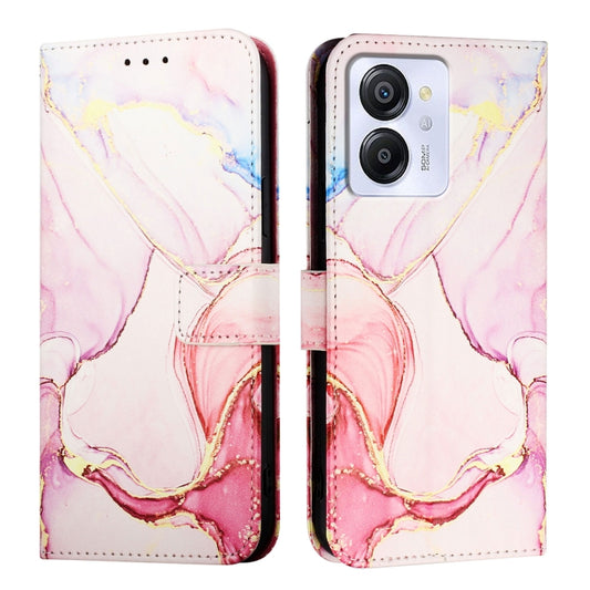For Blackview Color 8 PT003 Marble Pattern Flip Leather Phone Case(Rose Gold) by buy2fix