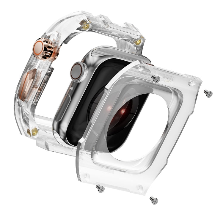 For Apple Watch Ultra 2 49mm Modified PC Hybrid TPU Watch Case Band(Black Clear Black) - Watch Cases by buy2fix | Online Shopping UK | buy2fix