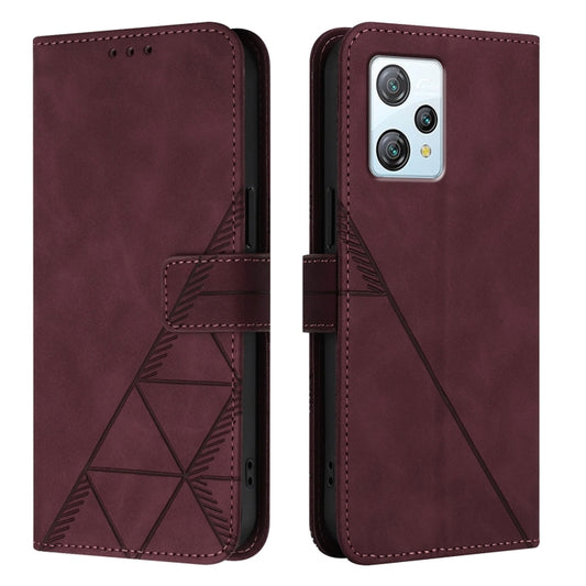 For Blackview A53 Crossbody 3D Embossed Flip Leather Phone Case(Wine Red) by buy2fix