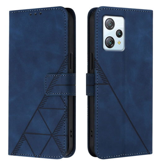 For Blackview A53 Crossbody 3D Embossed Flip Leather Phone Case(Blue) by buy2fix