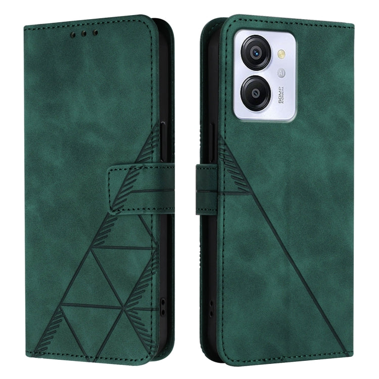 For Blackview Color 8 Crossbody 3D Embossed Flip Leather Phone Case(Dark Green) - More Brand by buy2fix | Online Shopping UK | buy2fix