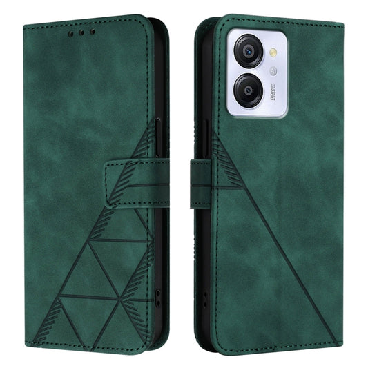 For Blackview Color 8 Crossbody 3D Embossed Flip Leather Phone Case(Dark Green) by buy2fix