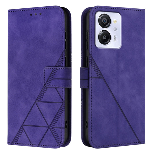 For Blackview Color 8 Crossbody 3D Embossed Flip Leather Phone Case(Purple) by buy2fix