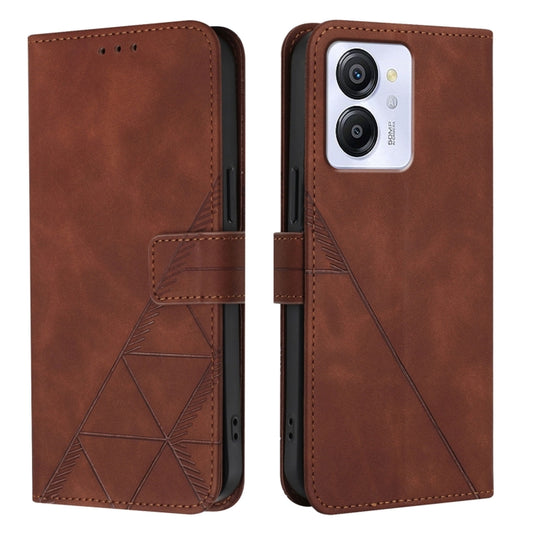 For Blackview Color 8 Crossbody 3D Embossed Flip Leather Phone Case(Brown) by buy2fix
