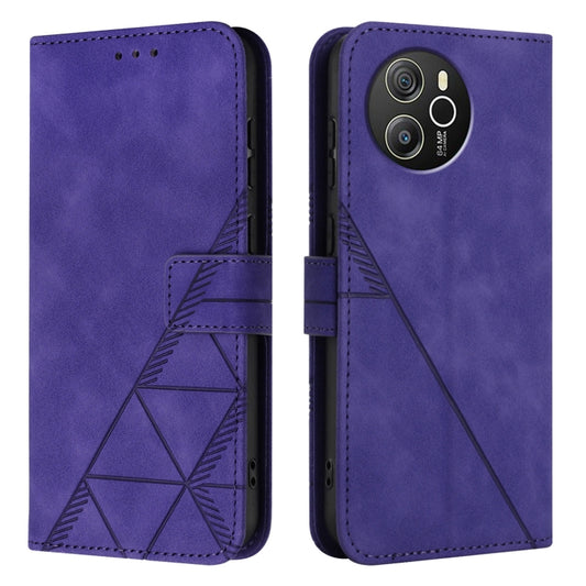 For Blackview Shark 8 Crossbody 3D Embossed Flip Leather Phone Case(Purple) by buy2fix