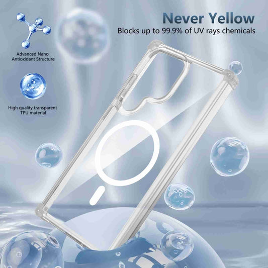 For Samsung Galaxy S23 5G Transparent MagSafe Magnetic Phone Case(Transparent) by buy2fix