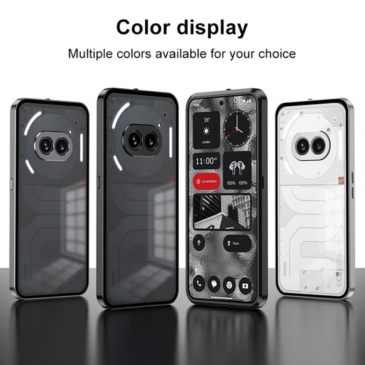 For Nothing Phone 2 Snap Buckle Metal Frame Frosted Phone Case(Silver) - Nothing Cases by buy2fix | Online Shopping UK | buy2fix