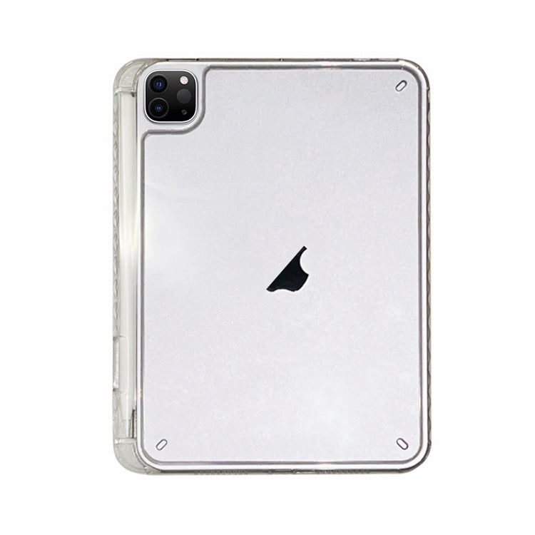 For iPad Pro 12.9 2022 / 2020 / 2018 Crystal Clear Acrylic Hybrid TPU Tablet Case With Pen Slot(Transparent) - iPad Pro 12.9 (2022/2021) Cases by buy2fix | Online Shopping UK | buy2fix