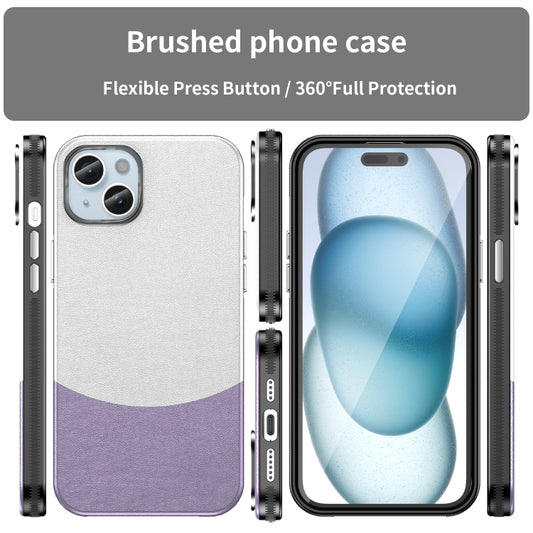 For iPhone 16 Plus Leather Texture MagSafe Magnetic TPU + PC Phone Case(Light Purple) by buy2fix