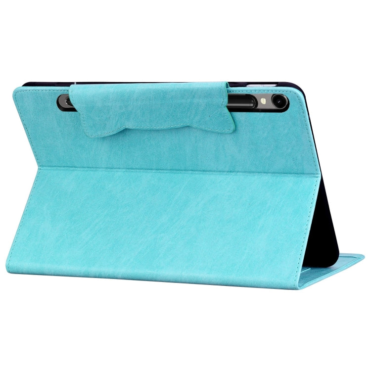 For Samsung Galaxy Tab S11/S10 Lite/S9 FE/S9/S8 Cat Buckle Leather Smart Tablet Case(Sky Blue) - Galaxy Tab S9 Cases by buy2fix | Online Shopping UK | buy2fix
