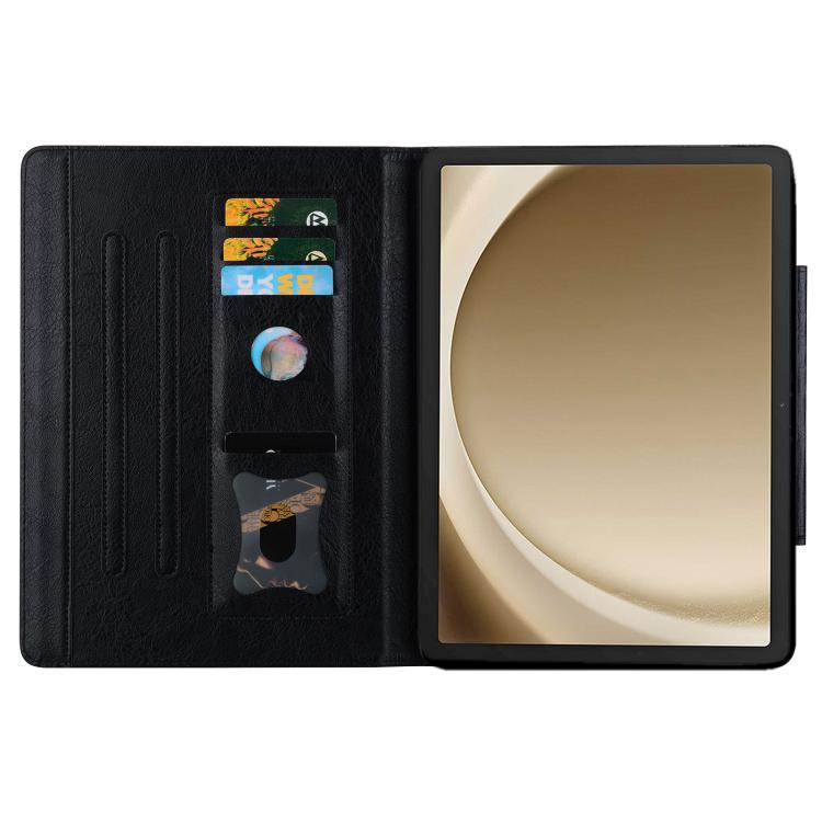 For Samsung Galaxy Tab S10 FE+ Cat Buckle Leather Tablet Case(Black) - Galaxy Tab S10 FE+ by buy2fix | Online Shopping UK | buy2fix