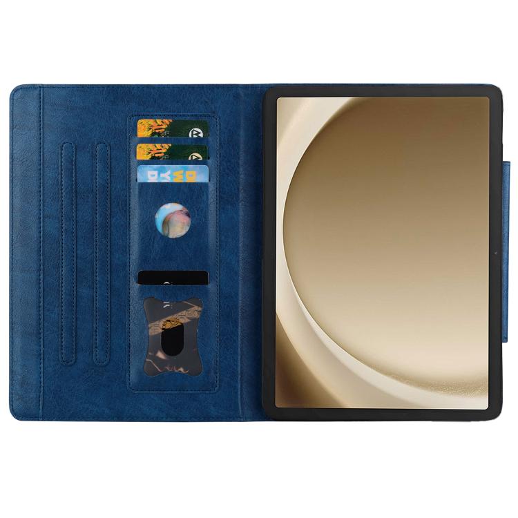 For Samsung Galaxy Tab S10 FE+ Cat Buckle Leather Tablet Case(Royal Blue) - Galaxy Tab S10 FE+ by buy2fix | Online Shopping UK | buy2fix