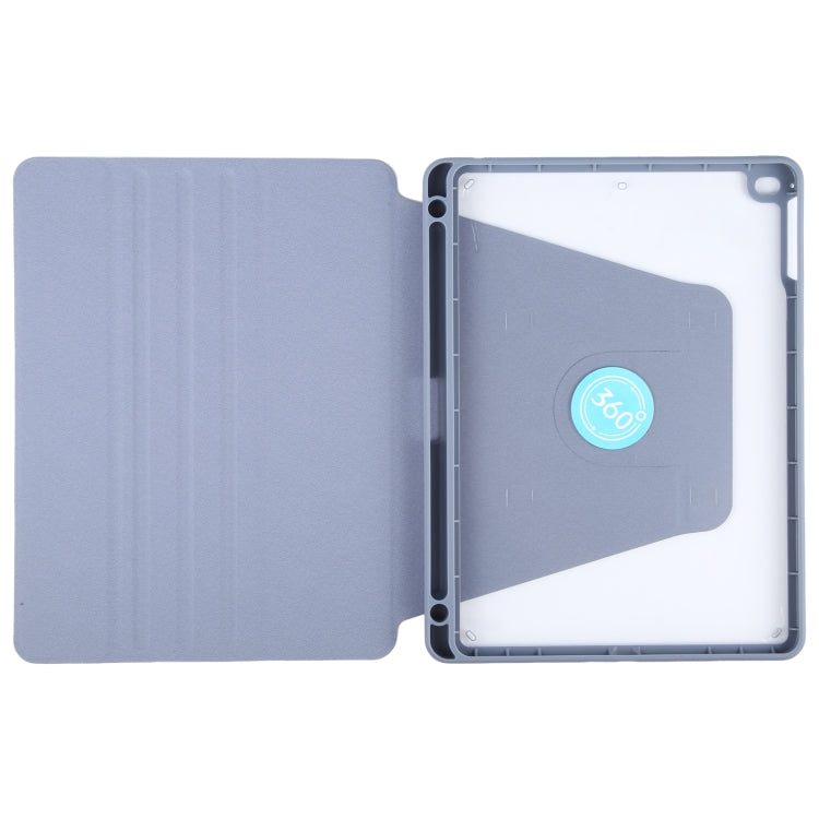 For iPad 9.7 2018 & 2017 / Air / Air2 GEBEI Acrylic TPU 3-folding Rotating Smart Tablet Leather Case withh Pen Slot(Light Purple) - iPad 9.7 (2018) & (2017) Cases by GEBEI | Online Shopping UK | buy2fix