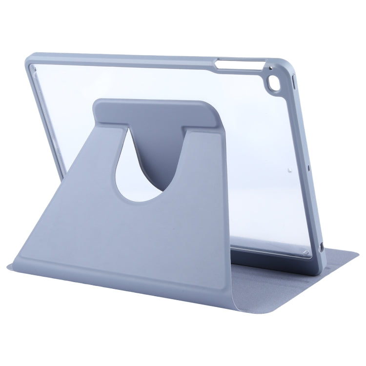 For iPad 9.7 2018 & 2017 / Air / Air2 GEBEI Acrylic TPU 3-folding Rotating Smart Tablet Leather Case withh Pen Slot(Light Purple) - iPad 9.7 (2018) & (2017) Cases by GEBEI | Online Shopping UK | buy2fix