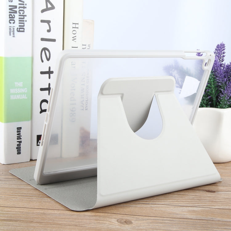 For iPad 9.7 2018 & 2017 / Air / Air2 GEBEI Acrylic TPU 3-folding Rotating Smart Tablet Leather Case withh Pen Slot(Grey) - iPad 9.7 (2018) & (2017) Cases by GEBEI | Online Shopping UK | buy2fix