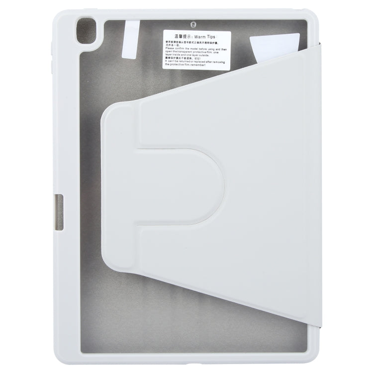 For iPad 10.2 2021 / 2020 / 2019 / Air 3 GEBEI Acrylic TPU 3-folding Rotating Smart Tablet Leather Case withh Pen Slot(Grey) - iPad 10.2 Cases by GEBEI | Online Shopping UK | buy2fix