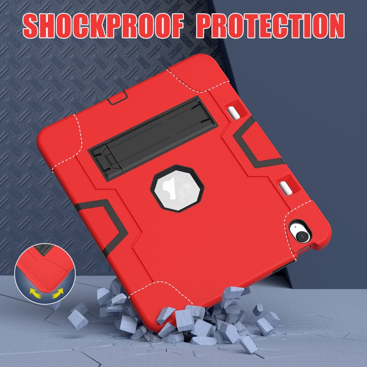 For iPad Air 13 2025 / 2024 Contrast Color Silicone Acrylic PC Tablet Case with Holder(Red Black) - iPad Air 13 2025 / 2024 Cases by buy2fix | Online Shopping UK | buy2fix