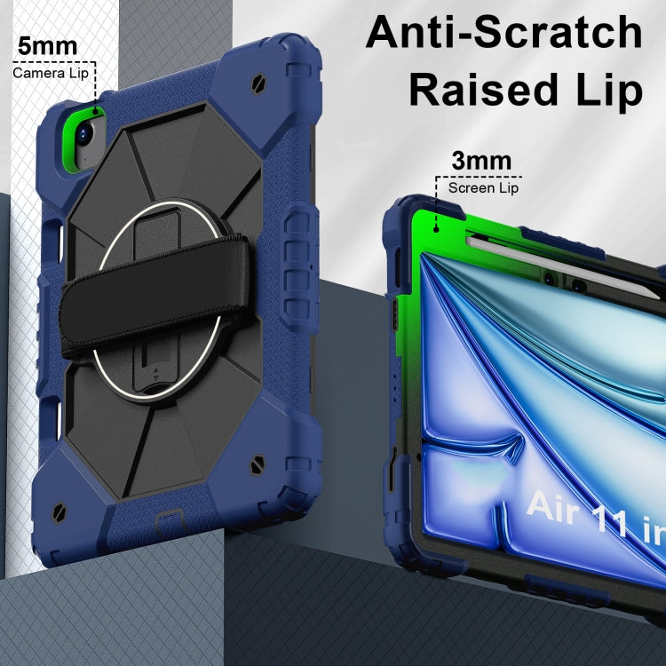 For iPad Air 11 2025 / 2024 Contrast Color Robot Silicone Hybrid PC Tablet Case(Navy Black) - iPad Air 11 2025 / 2024 Cases by buy2fix | Online Shopping UK | buy2fix