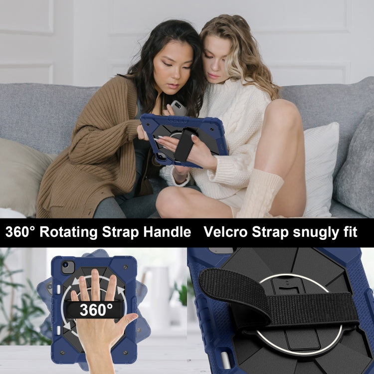 For iPad Air 11 2025 / 2024 Contrast Color Robot Silicone Hybrid PC Tablet Case(Navy Black) - iPad Air 11 2025 / 2024 Cases by buy2fix | Online Shopping UK | buy2fix