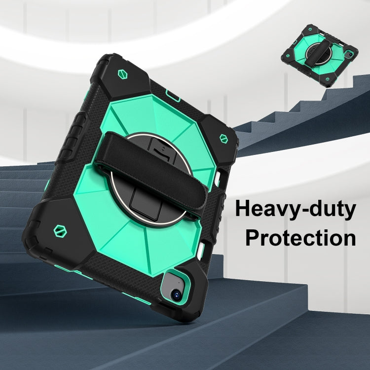 For iPad Air 11 2025 / 2024 Contrast Color Robot Silicone Hybrid PC Tablet Case(Black Mint Green) - iPad Air 11 2025 / 2024 Cases by buy2fix | Online Shopping UK | buy2fix