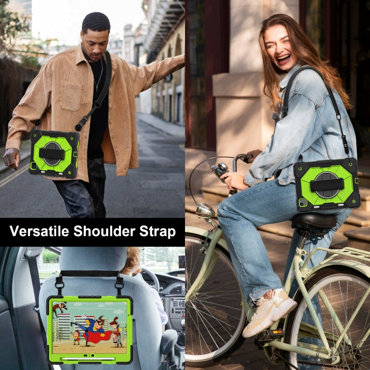 For iPad Air 11 2025 / 2024 Contrast Color Robot Silicone Hybrid PC Tablet Case(Black Yellow Green) - iPad Air 11 2025 / 2024 Cases by buy2fix | Online Shopping UK | buy2fix