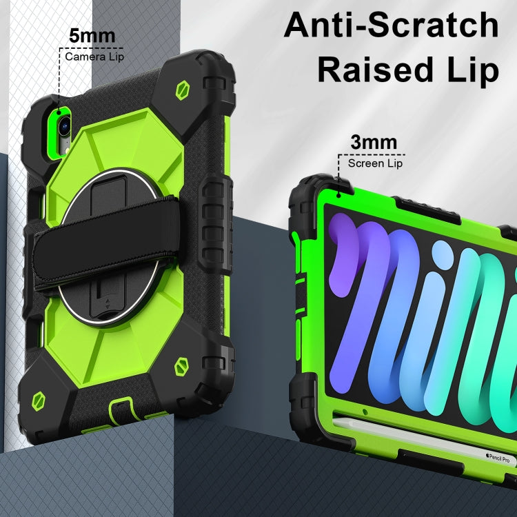 For iPad mini 2024 / mini 6 Contrast Color Robot Silicone Hybrid PC Tablet Case(Black Yellow Green) - iPad mini 2024 Cases by buy2fix | Online Shopping UK | buy2fix