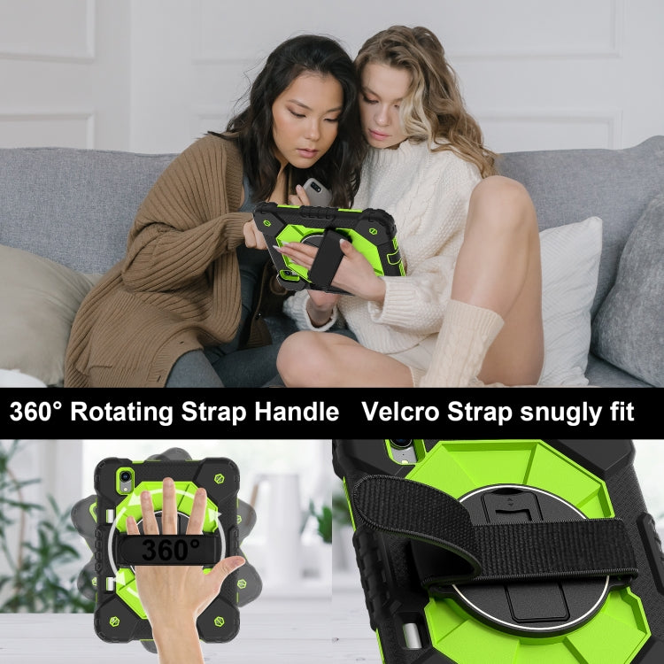 For iPad mini 2024 / mini 6 Contrast Color Robot Silicone Hybrid PC Tablet Case(Black Yellow Green) - iPad mini 2024 Cases by buy2fix | Online Shopping UK | buy2fix