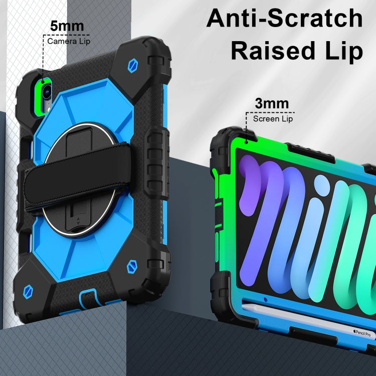 For iPad mini 2024 / mini 6 Contrast Color Robot Silicone Hybrid PC Tablet Case(Black Blue) - iPad mini 2024 Cases by buy2fix | Online Shopping UK | buy2fix