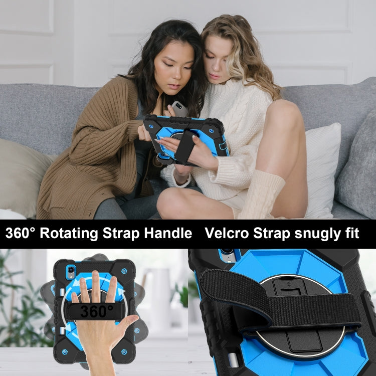 For iPad mini 2024 / mini 6 Contrast Color Robot Silicone Hybrid PC Tablet Case(Black Blue) - iPad mini 2024 Cases by buy2fix | Online Shopping UK | buy2fix
