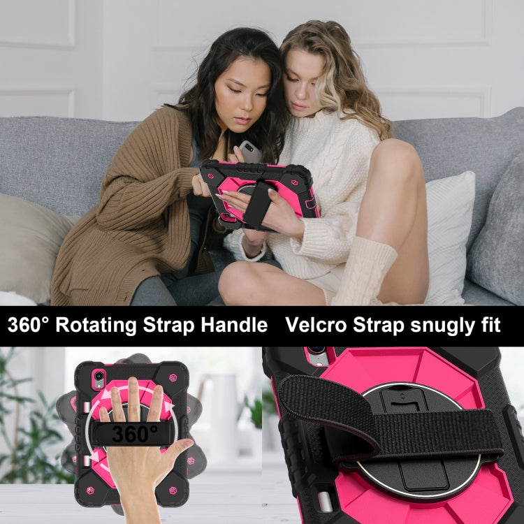 For iPad mini 2024 / mini 6 Contrast Color Robot Silicone Hybrid PC Tablet Case(Black Rose Red) - iPad mini 2024 Cases by buy2fix | Online Shopping UK | buy2fix