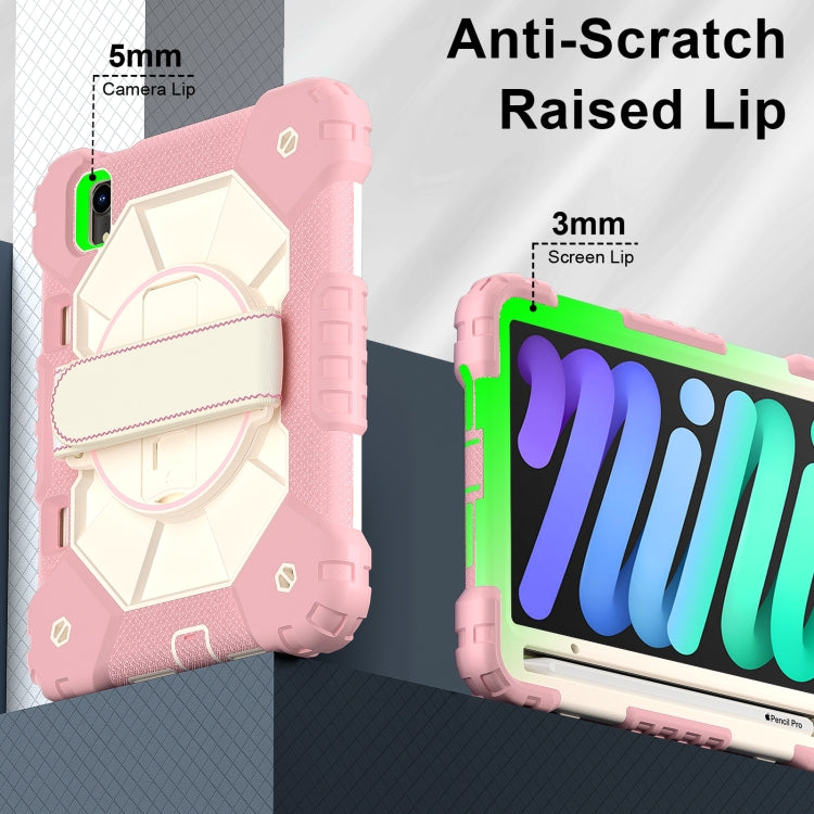 For iPad mini 2024 / mini 6 Contrast Color Robot Silicone Hybrid PC Tablet Case(Rose Gold Beige) - iPad mini 2024 Cases by buy2fix | Online Shopping UK | buy2fix