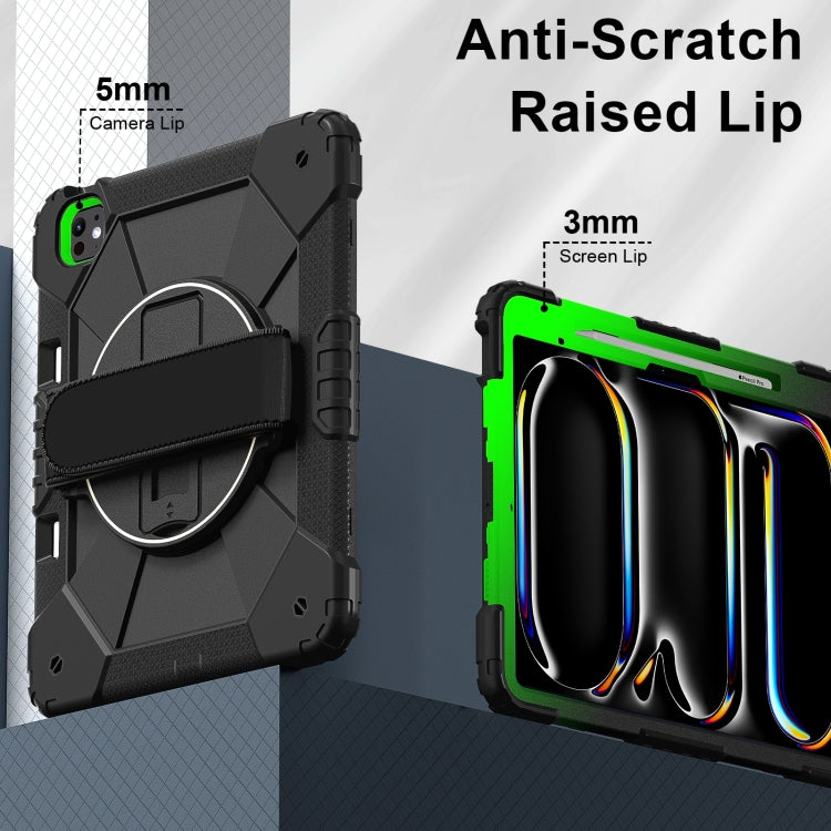 For iPad Pro 13 2024 Contrast Color Robot Silicone Hybrid PC Tablet Case(Black) - iPad Pro 13 2024 Cases by buy2fix | Online Shopping UK | buy2fix