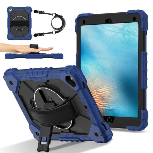 For iPad Pro 9.7 / 9.7 2018 / 2017 Contrast Color Robot Silicone Hybrid PC Tablet Case(Navy Black) - iPad 9.7 (2018) & (2017) Cases by buy2fix | Online Shopping UK | buy2fix