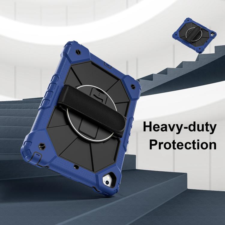 For iPad Pro 9.7 / 9.7 2018 / 2017 Contrast Color Robot Silicone Hybrid PC Tablet Case(Navy Black) - iPad 9.7 (2018) & (2017) Cases by buy2fix | Online Shopping UK | buy2fix