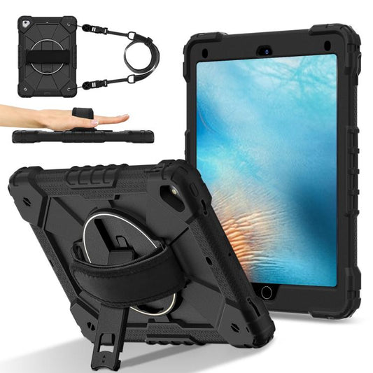 For iPad Pro 9.7 / 9.7 2018 / 2017 Contrast Color Robot Silicone Hybrid PC Tablet Case(Black) - iPad 9.7 (2018) & (2017) Cases by buy2fix | Online Shopping UK | buy2fix