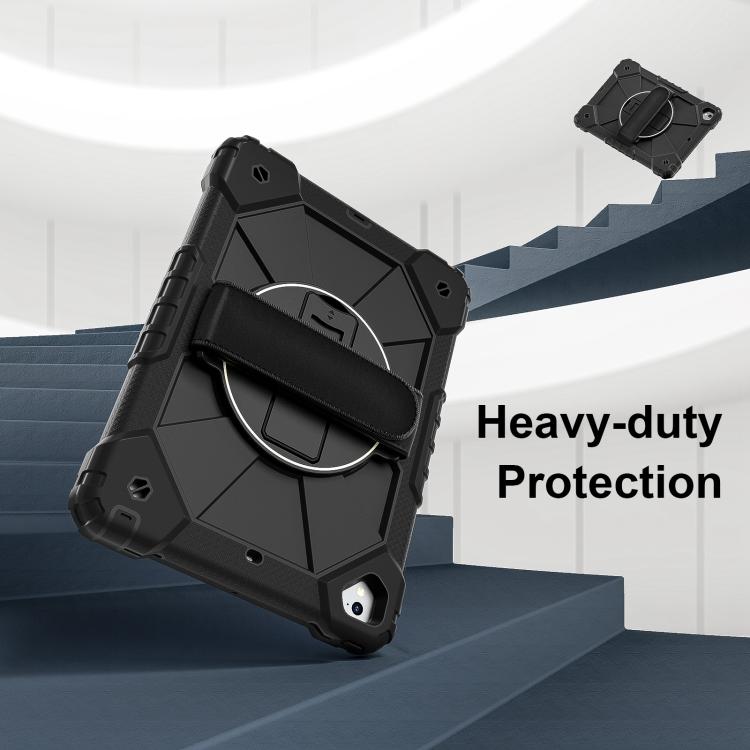 For iPad Pro 9.7 / 9.7 2018 / 2017 Contrast Color Robot Silicone Hybrid PC Tablet Case(Black) - iPad 9.7 (2018) & (2017) Cases by buy2fix | Online Shopping UK | buy2fix