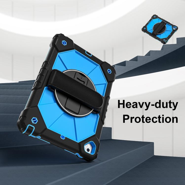 For iPad Pro 9.7 / 9.7 2018 / 2017 Contrast Color Robot Silicone Hybrid PC Tablet Case(Black Blue) - iPad 9.7 (2018) & (2017) Cases by buy2fix | Online Shopping UK | buy2fix