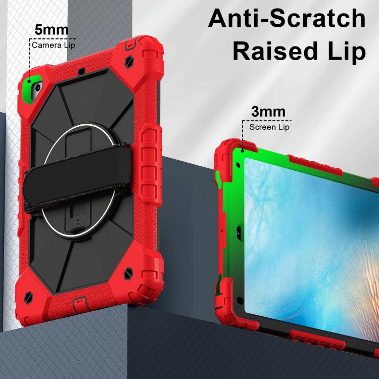 For iPad Pro 9.7 / 9.7 2018 / 2017 Contrast Color Robot Silicone Hybrid PC Tablet Case(Red Black) - iPad 9.7 (2018) & (2017) Cases by buy2fix | Online Shopping UK | buy2fix