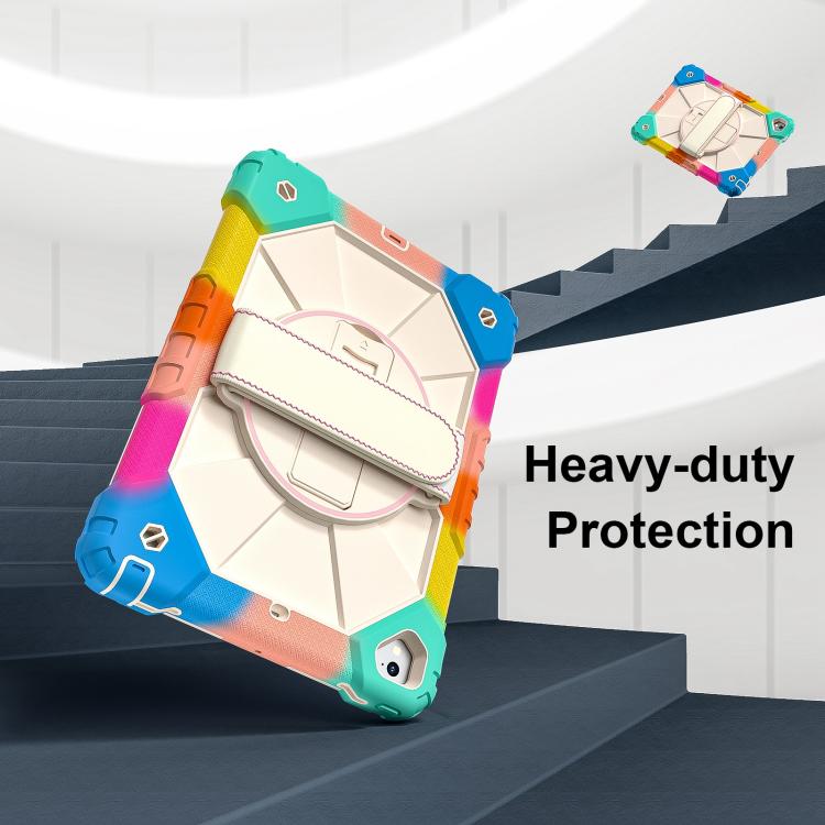 For iPad Pro 9.7 / 9.7 2018 / 2017 Contrast Color Robot Silicone Hybrid PC Tablet Case(Colorful Blue) - iPad 9.7 (2018) & (2017) Cases by buy2fix | Online Shopping UK | buy2fix