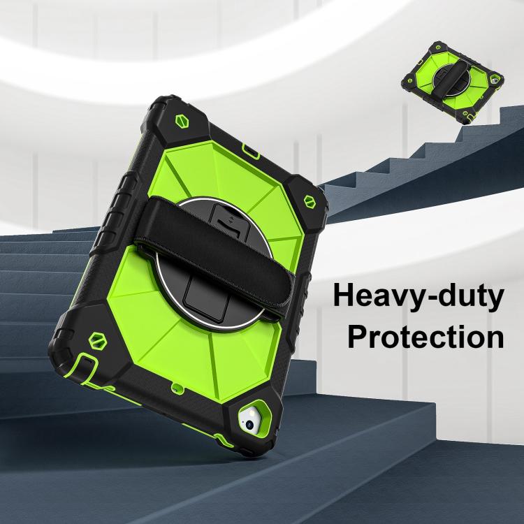 For iPad 10.2 2021 / 2020 / 2019 Contrast Color Robot Silicone Hybrid PC Tablet Case(Black Yellow Green) - iPad 10.2 Cases by buy2fix | Online Shopping UK | buy2fix