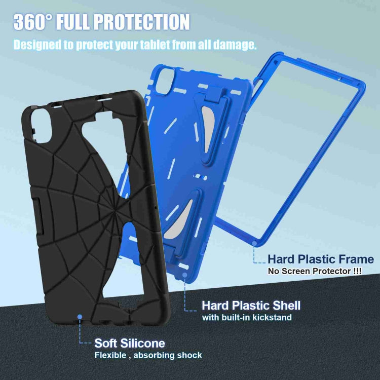 For iPad Air 11 2025 / 2024 Silicone + PC Shockproof Protective Tablet Case(Black Blue) - iPad Air 11 2025 / 2024 Cases by buy2fix | Online Shopping UK | buy2fix