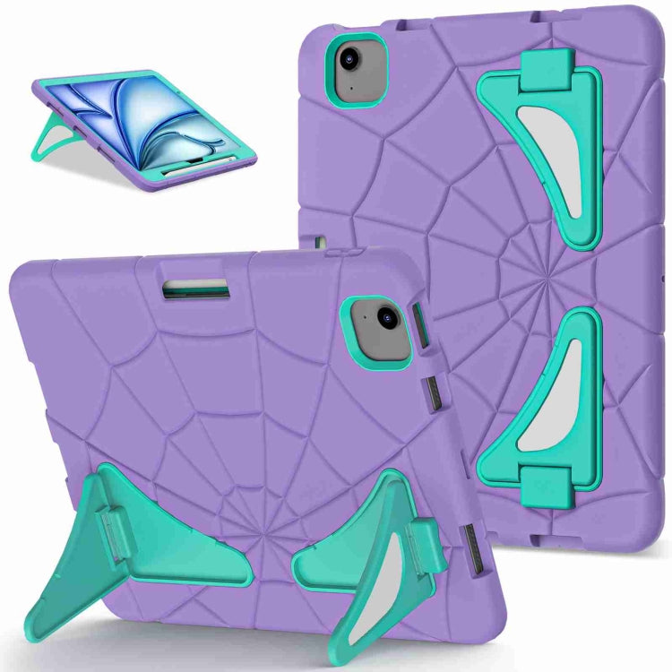For iPad Air 11 2025 / 2024 Silicone + PC Shockproof Protective Tablet Case(Purple Mint Green) - iPad Air 11 2025 / 2024 Cases by buy2fix | Online Shopping UK | buy2fix