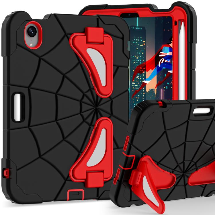 For iPad mini 2024 / mini 6 Silicone + PC Shockproof Protective Tablet Case(Black Red) - iPad mini 2024 Cases by buy2fix | Online Shopping UK | buy2fix
