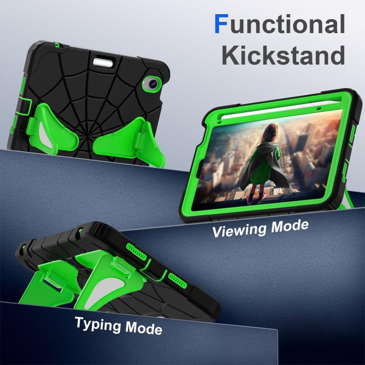 For iPad mini 2024 / mini 6 Silicone + PC Shockproof Protective Tablet Case(Black Green) - iPad mini 2024 Cases by buy2fix | Online Shopping UK | buy2fix