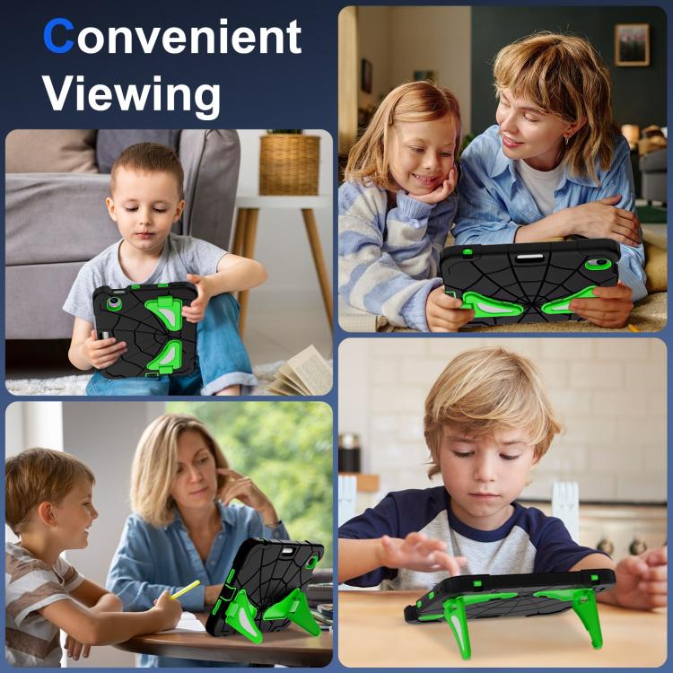 For iPad mini 2024 / mini 6 Silicone + PC Shockproof Protective Tablet Case(Black Green) - iPad mini 2024 Cases by buy2fix | Online Shopping UK | buy2fix