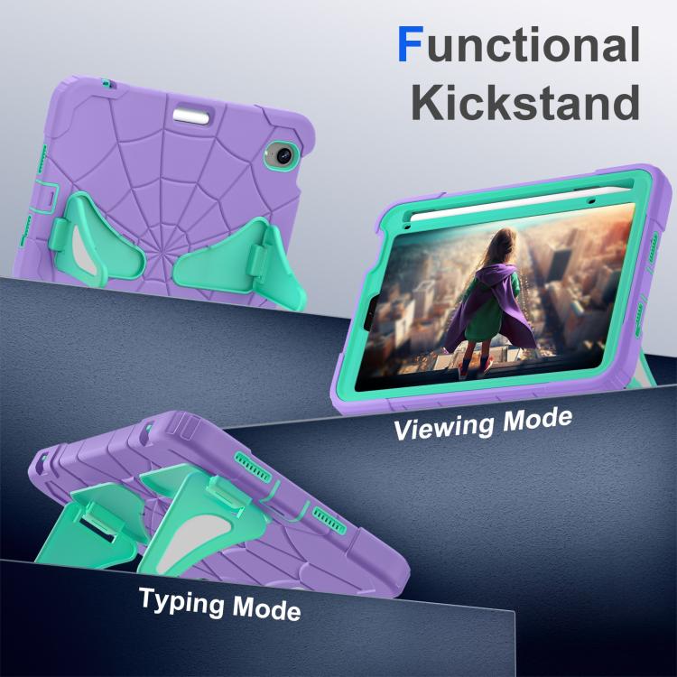 For iPad mini 2024 / mini 6 Silicone + PC Shockproof Protective Tablet Case(Purple Mint Green) - iPad mini 2024 Cases by buy2fix | Online Shopping UK | buy2fix