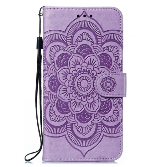 For Xiaomi Redmi K70 Sun Mandala Embossing Pattern Phone Leather Case(Purple) by buy2fix