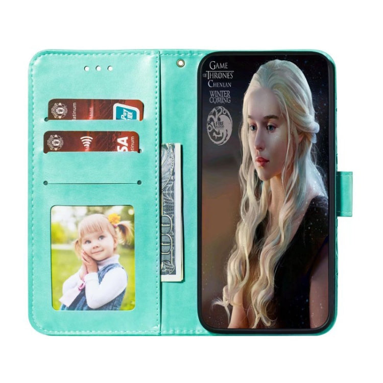 For Xiaomi Redmi K70 Sun Mandala Embossing Pattern Phone Leather Case(Green) - Xiaomi Cases by buy2fix | Online Shopping UK | buy2fix