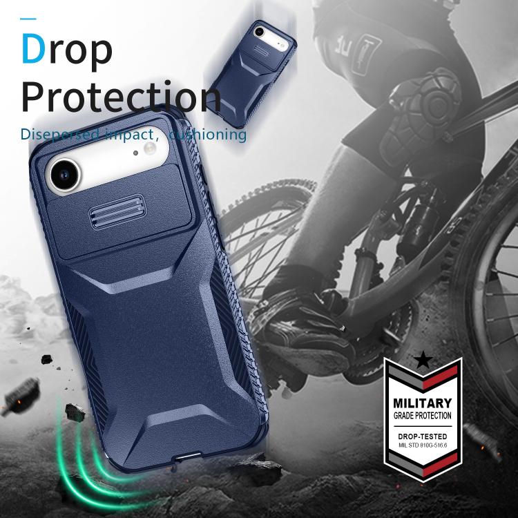 For iPhone Air Sliding Camshield Phone Case(Blue) - iPhone Air Cases by buy2fix | Online Shopping UK | buy2fix