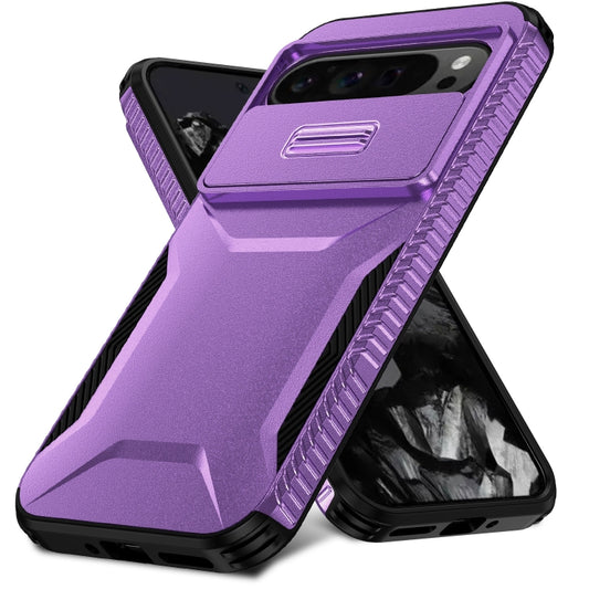 For Google Pixel 10 Pro XL / 9 Pro XL Sliding Camshield Phone Case(Purple) by buy2fix